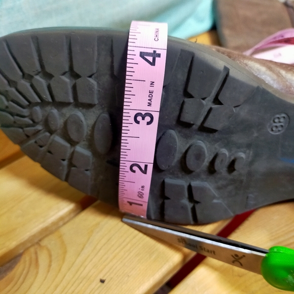 United Colors of Benetton Y2K Brown Leather Zip Up Mid Calf Boots - Picture 9 of 13